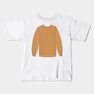 Orange knit sweater Kids T-Shirt